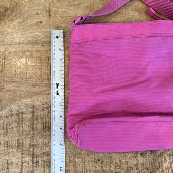Vintage Y2K Fossil Surfco Canvas Shoulder Bag Pink Blue Hibiscus Island Hawaiian - Picture 7 of 10